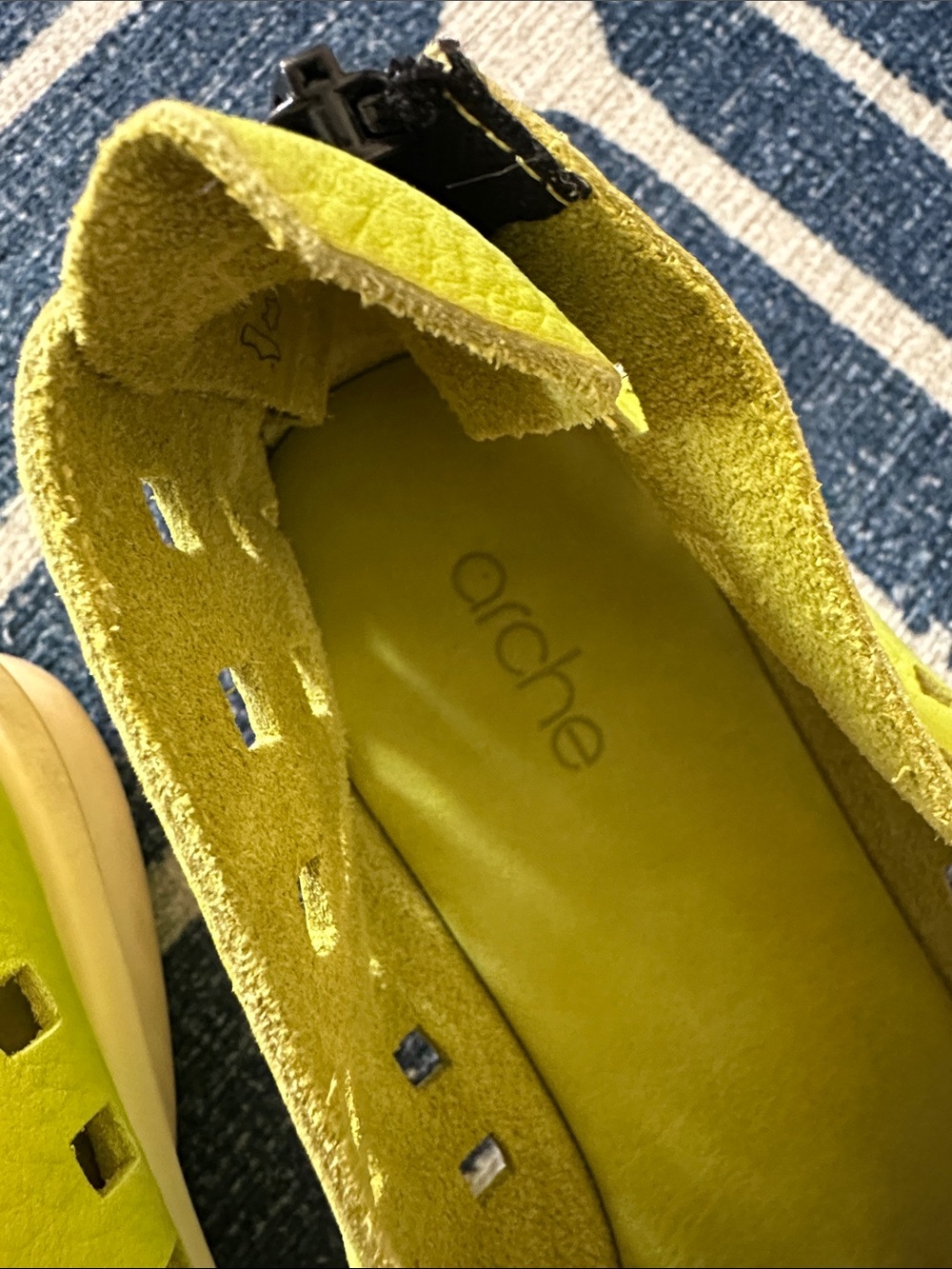 Arche Drick perforated peep toe flats - Picture 2 of 4